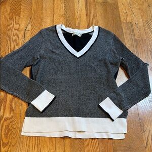 Rag & Bone black and white vneck sweater size small
